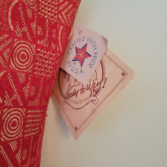 Hobby Horse‎ Red Metallic Vest L USA Horseman Show Geometric Print - Picture 5 of 5